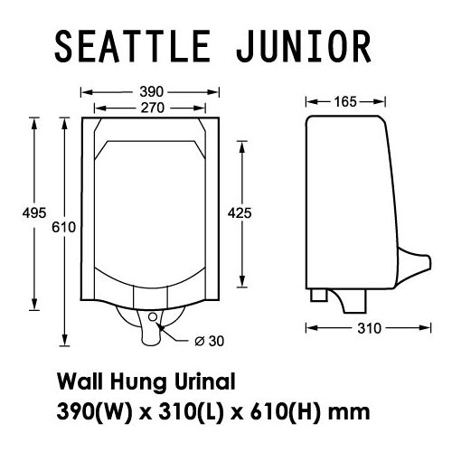 Seattle-Junior-Wall-Hung-Urinal-F-tech